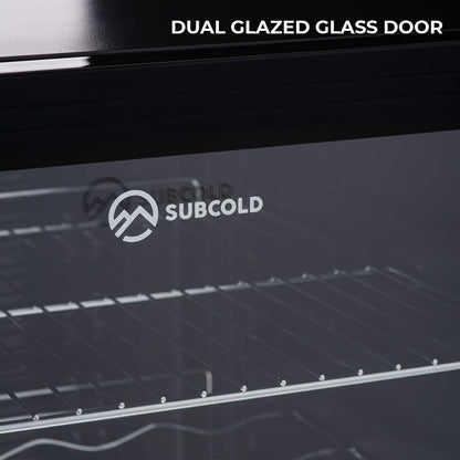 Mini Fridge Black | 50L Beer, Wine & Drinks Fridge | LED Light + Lock & Key | Energy Efficient (Black)